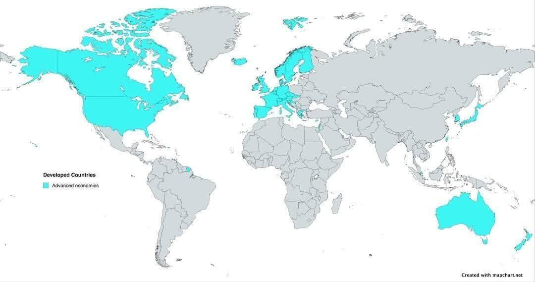 World GeoDemo - 🗺️ A map of developed countries...🤔 | Facebook