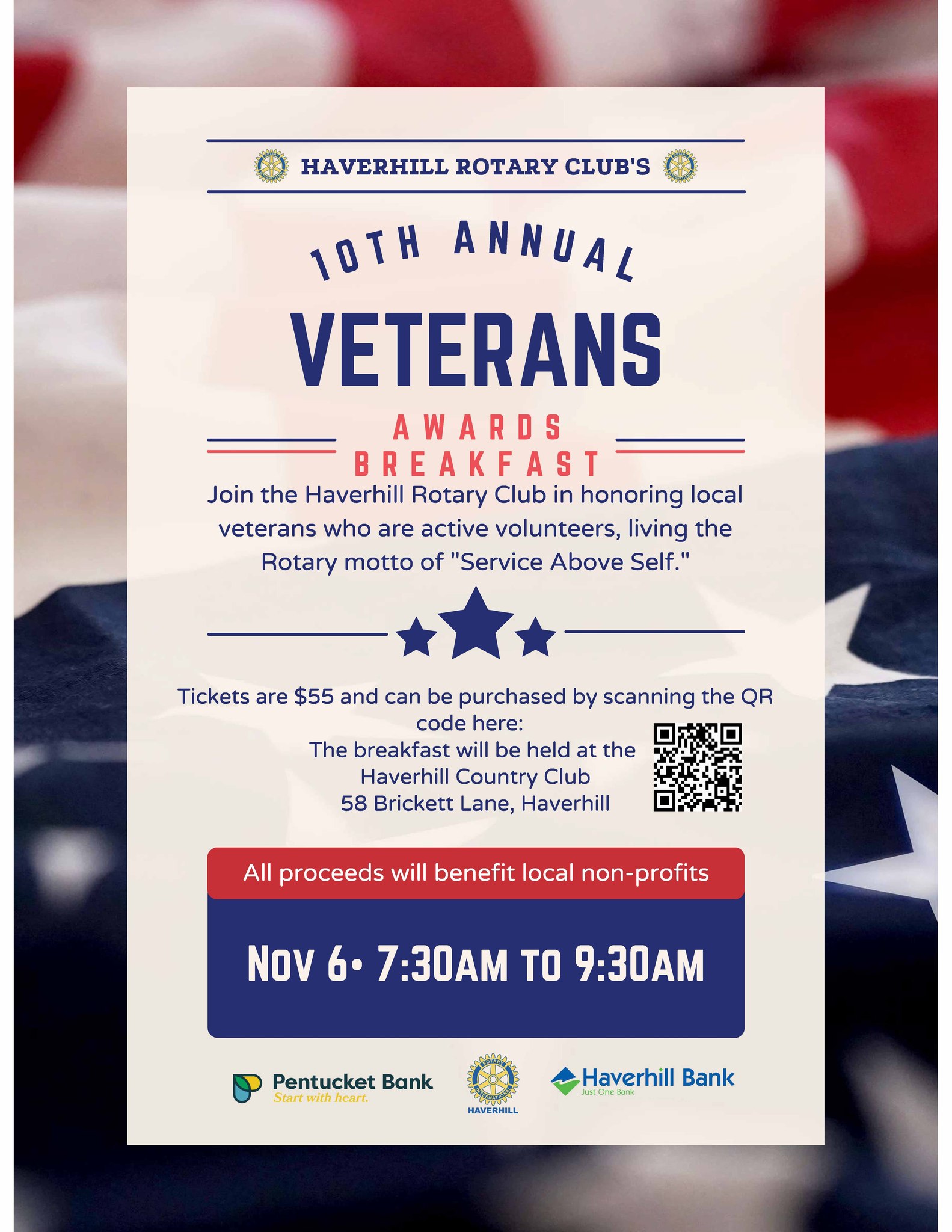 Haverhill Rotary's 10th Annual Veterans Awards Breakfast