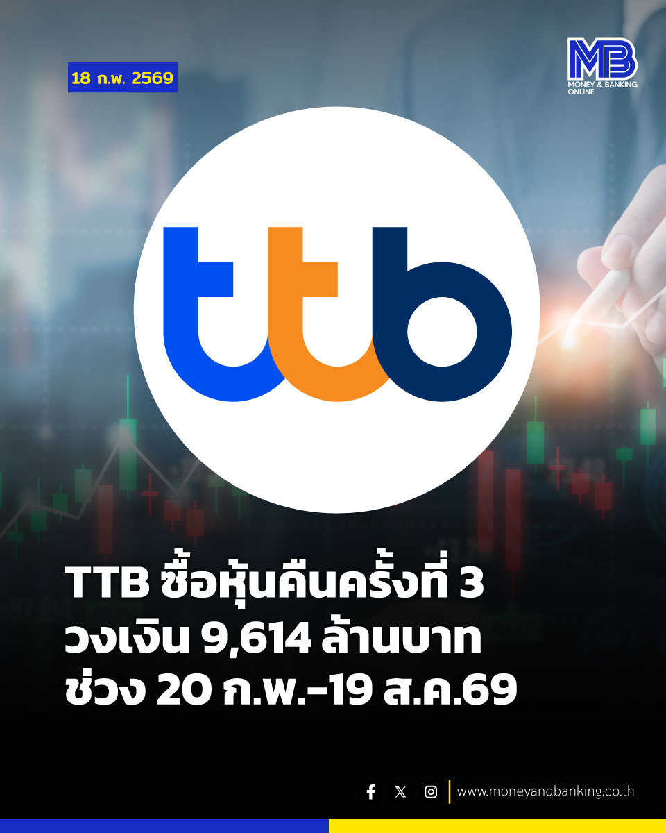 การเงินธนาคาร - บอร์ด TTB ไฟเขียวซื้อหุ้นคืนครั้งที่ 3 จำนวนไม่เกิน ...