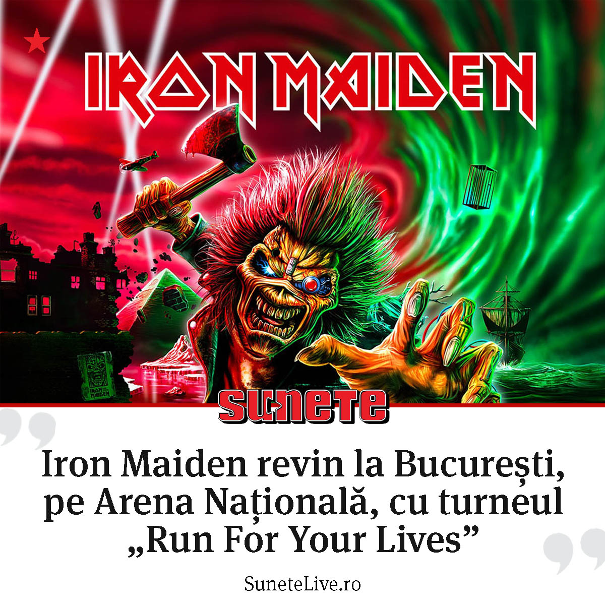 Sunete - 🎸 Iron Maiden revin la București pe Arena Națională! 🇷🇴 Află ...