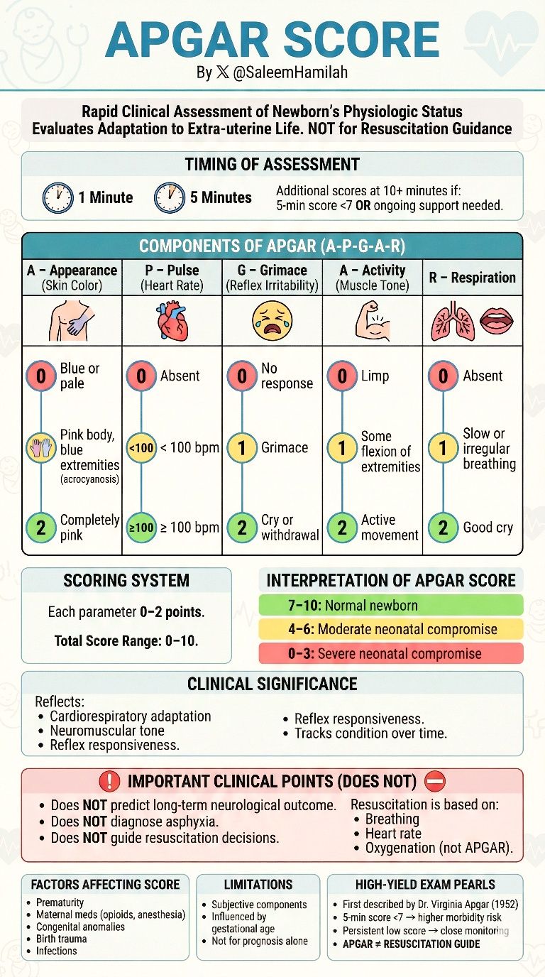 Saleem - APGAR SCORE: The APGAR score is a rapid clinical assessment ...