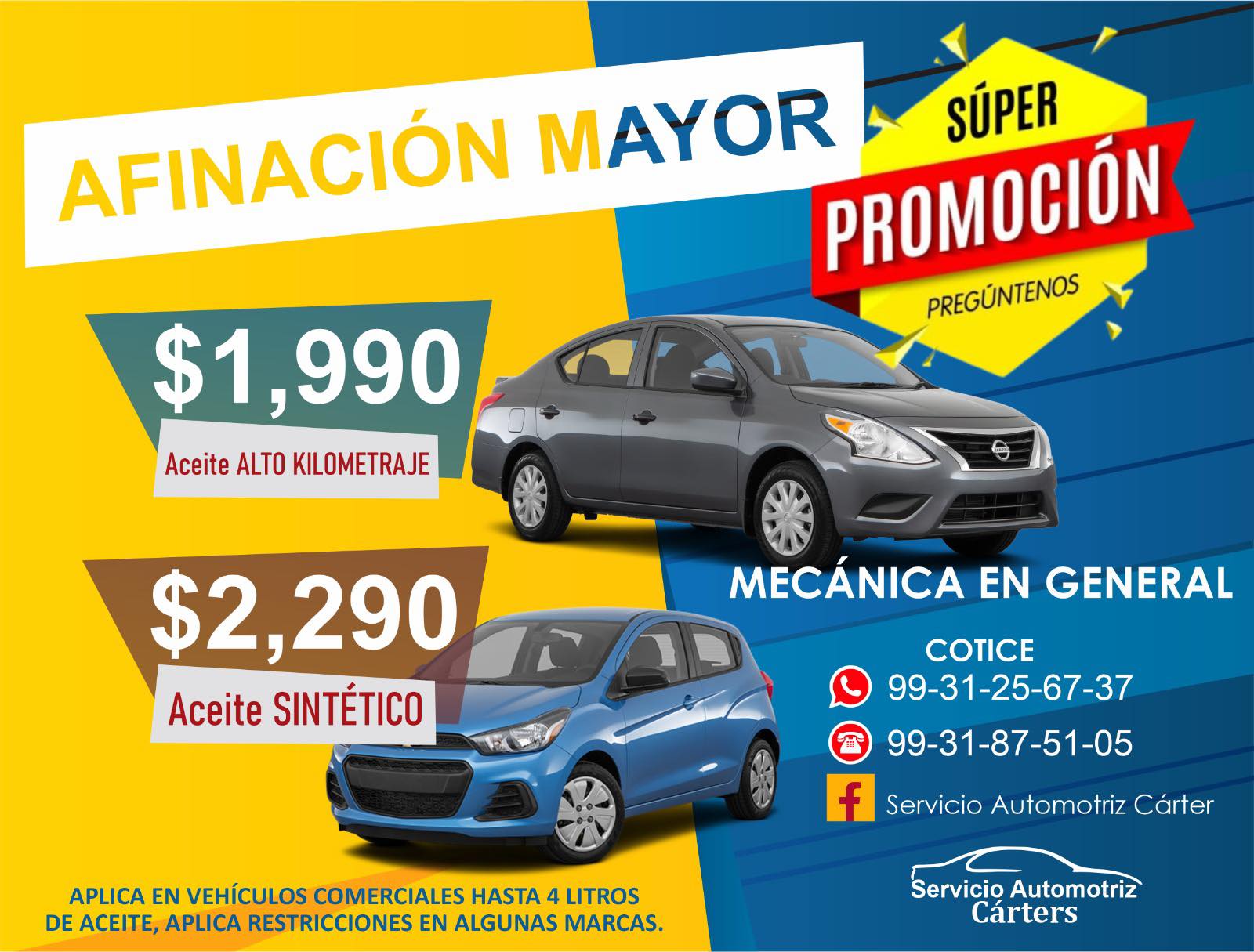 Servicio Automotriz Cárter | Villahermosa