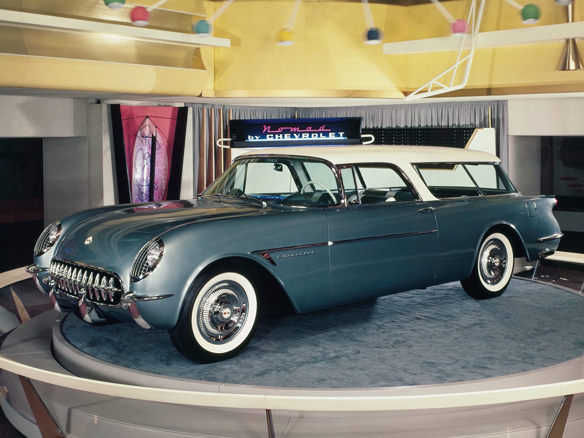 Check out this insane Corvette/Nomad mash up! 😮 Would you drive it?
