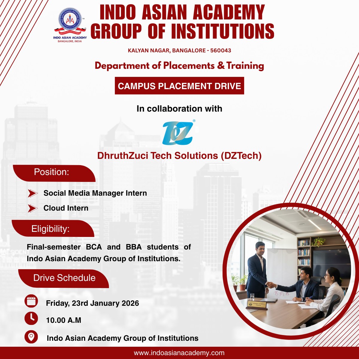 🎓 CAMPUS PLACEMENT DRIVE 🎓 Indo Asian... - Indo Asian Academy | Facebook