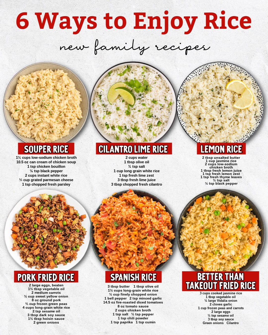 Moore - Easy Rice Dishes Made for Sharing🍴🍚 Ingredients 1. Souper Rice ...