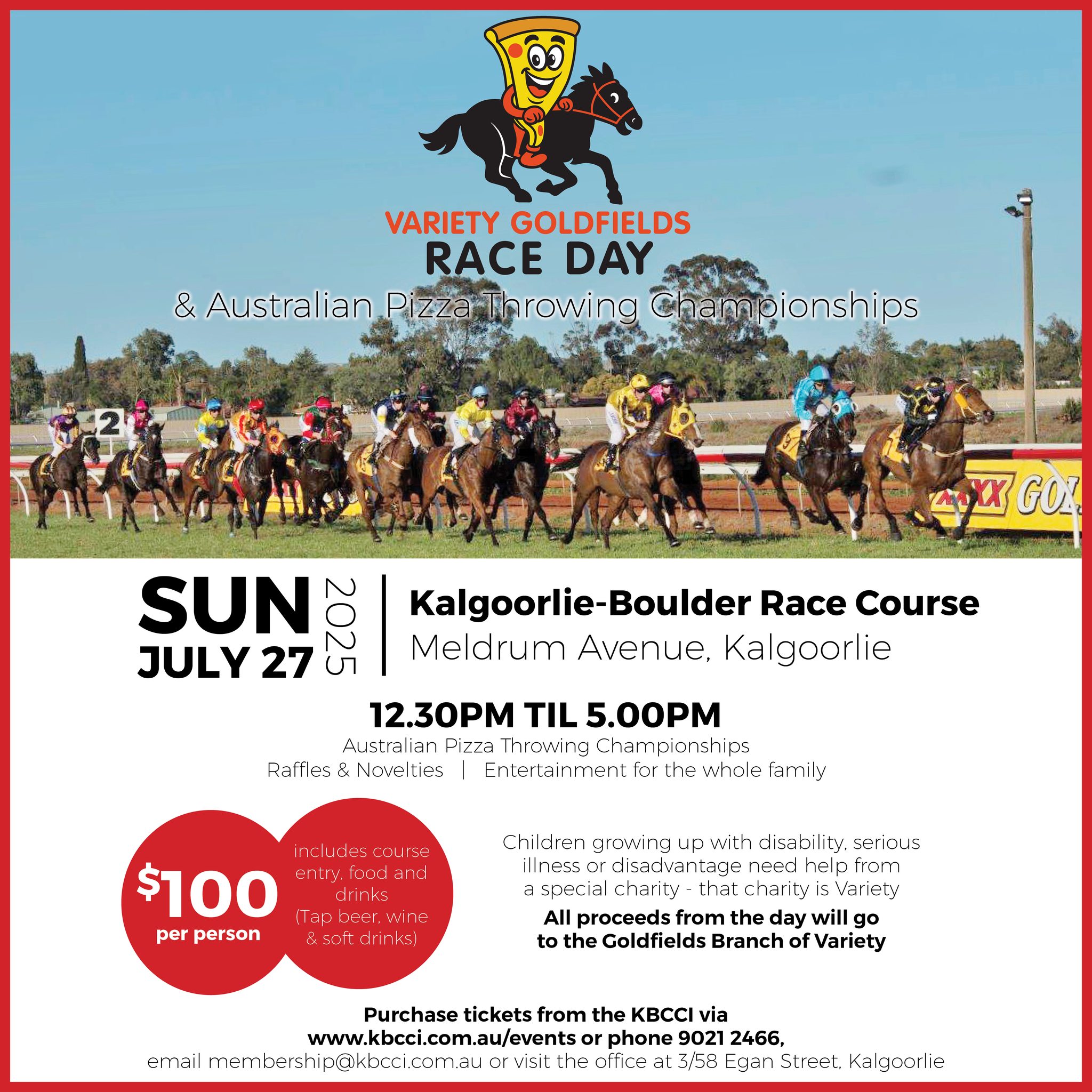 KBCCI - 🎉 The Variety Race Day & Australian Pizza Throwing... | Facebook