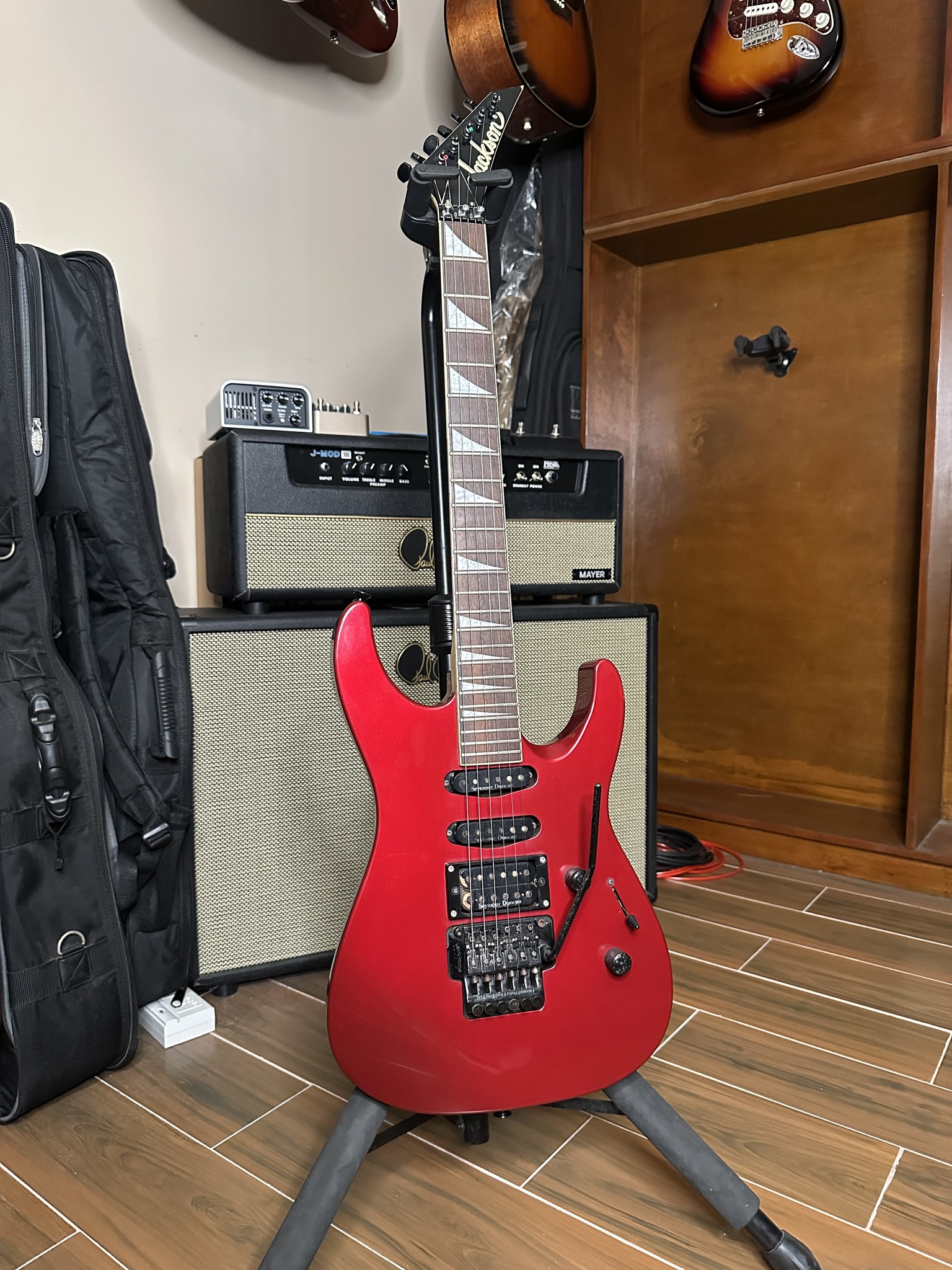 Acoustic - A Jackson Dinky DK2 Red MIJ HSS Floyd Rose for all the