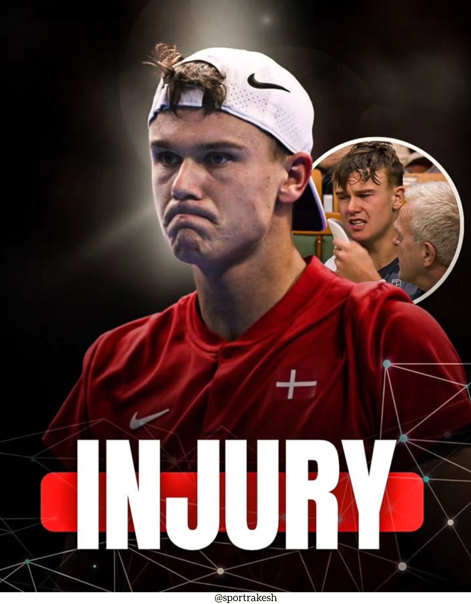 Tennis ATP & WTA | Holger Rune crying, tells the physio that he heard ...