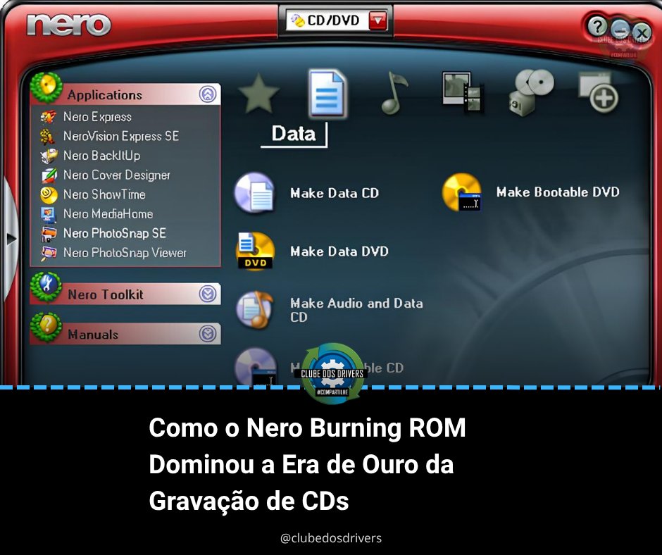 Clube dos Drivers | 💿 Lançado em 1997 pela Ahead Software, o Nero ...