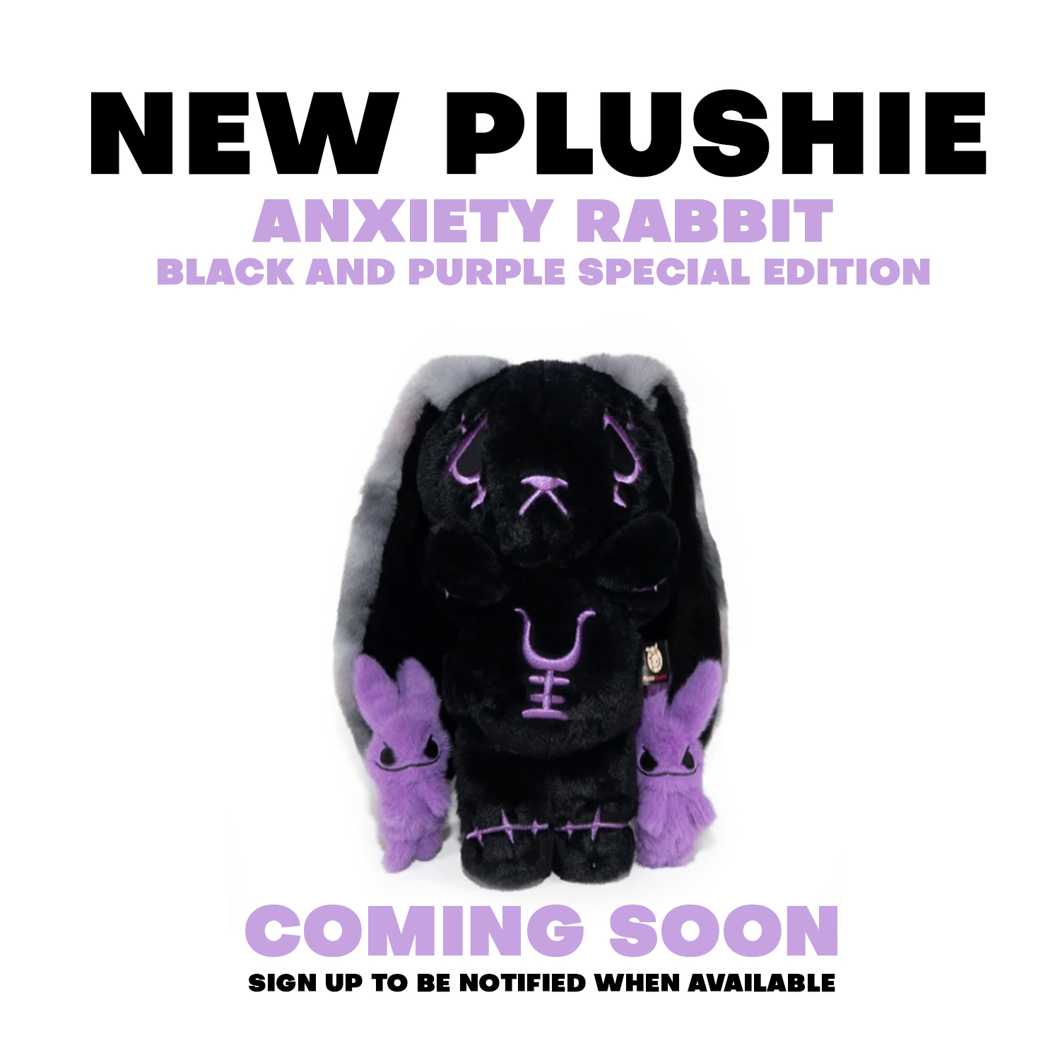 新奋斗兔 ぬいぐるみ ペンダント【生財】黒色 RevengedLove 逆愛 Obsidian kintsugi love rabbit plushie for healing