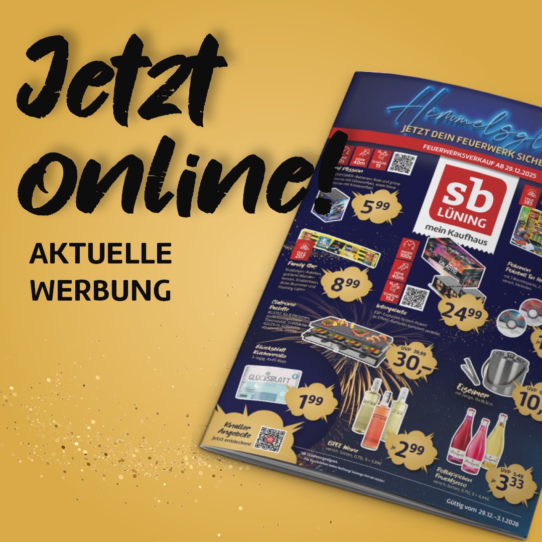 🛒𝗧𝗼𝗽-𝗔𝗻𝗴𝗲𝗯𝗼𝘁𝗲 𝗱𝗲𝗿 𝗪𝗼𝗰𝗵𝗲 🛒 ➡️ https://www.sb-luening.de/ angebote?aktuell=kw01&mtm_campaign=Handzettel%20KW01&mtm_kwd=Facebook Auch diese Woche erwarten euch viele #SchnapperPreise in eurem sb LÜNING Kaufhaus. 😍 Gültig vom 29.12