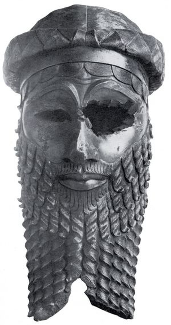 Ancient Sumerian king statue head from Ur, Iraq