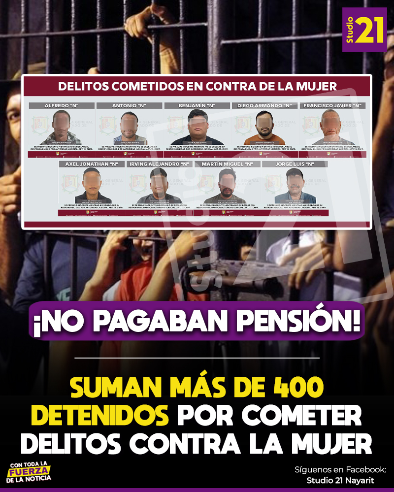 Studio - 🚨 SUMAN MÁS DE 400 #DETENIDOS POR COMETER DELITOS CONTRA LA ...