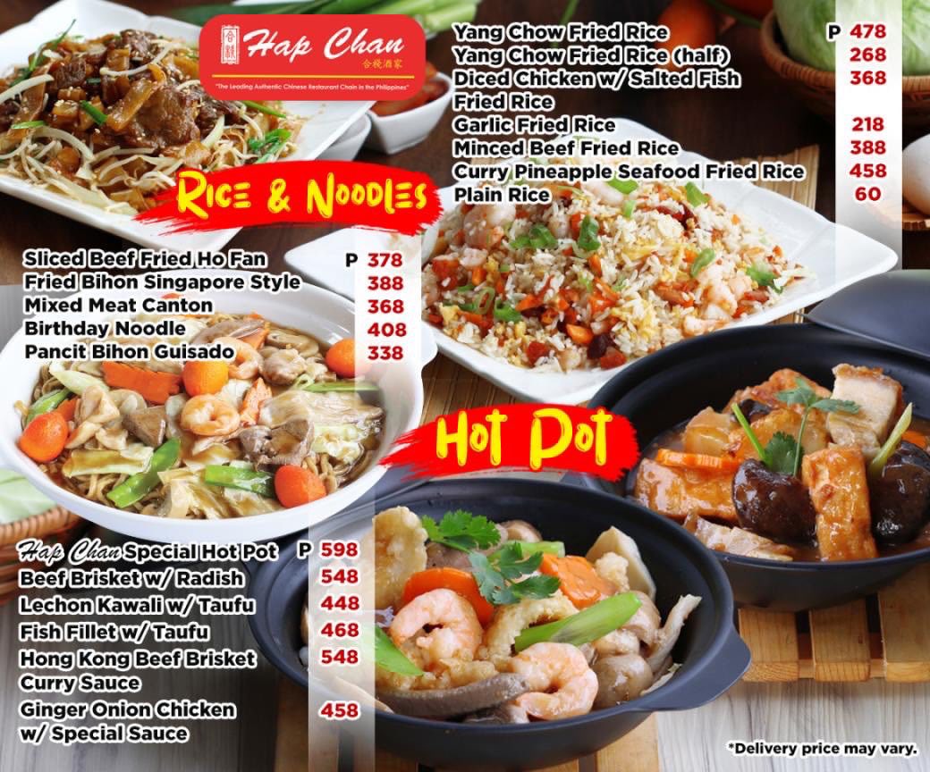 Hap - Check out our updated menu and pricelist as of October 28, 2024 ...