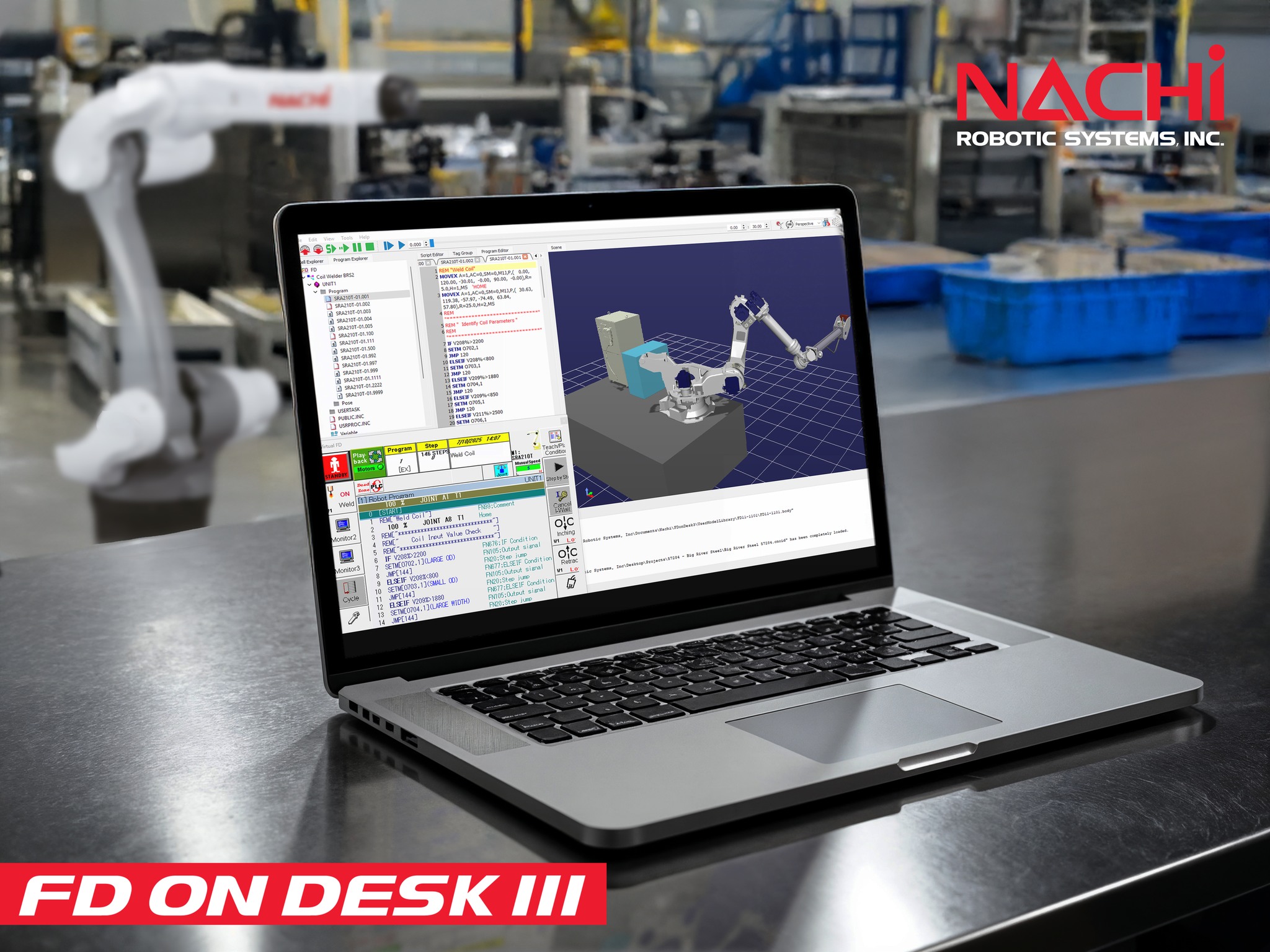 Nachi - Simulate. Program. Verify. FD On Desk is Nachi Robotics ...