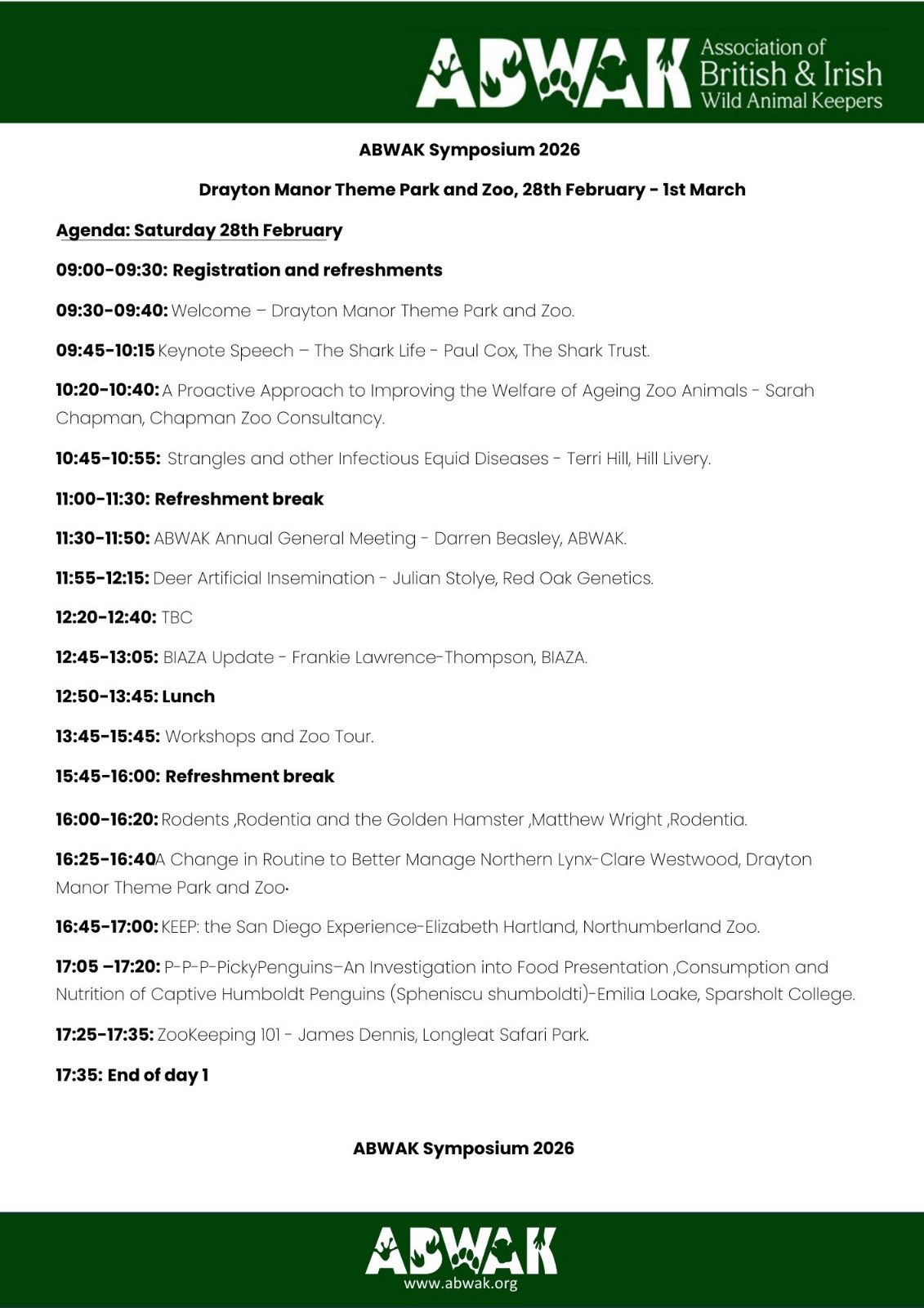 ABWAK - 📢 ABWAK Symposium 2026 – Agenda Out Now! The... | Facebook