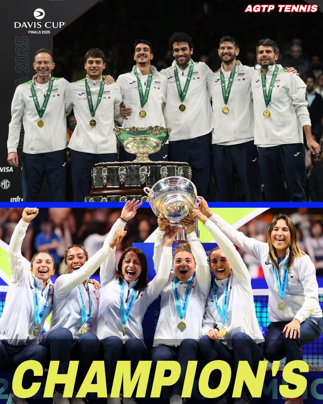 AGTP - ITALY — THE KING OF WORLD TENNIS! 🇮🇹👑 🏆 Billie Jean King Cup ...