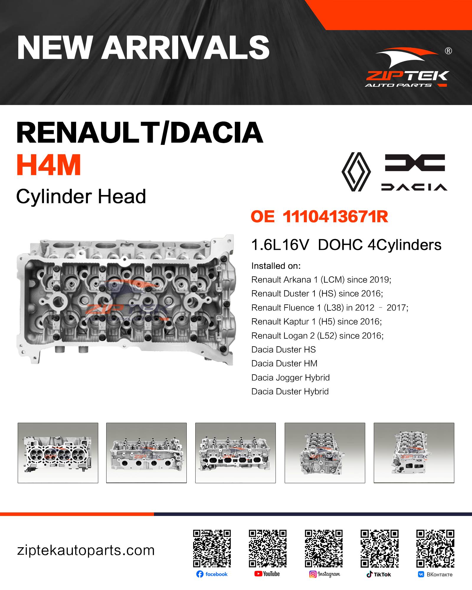 🔧 Renault H4M Engine Cylinder Head... - Ziptek Auto Parts | Facebook