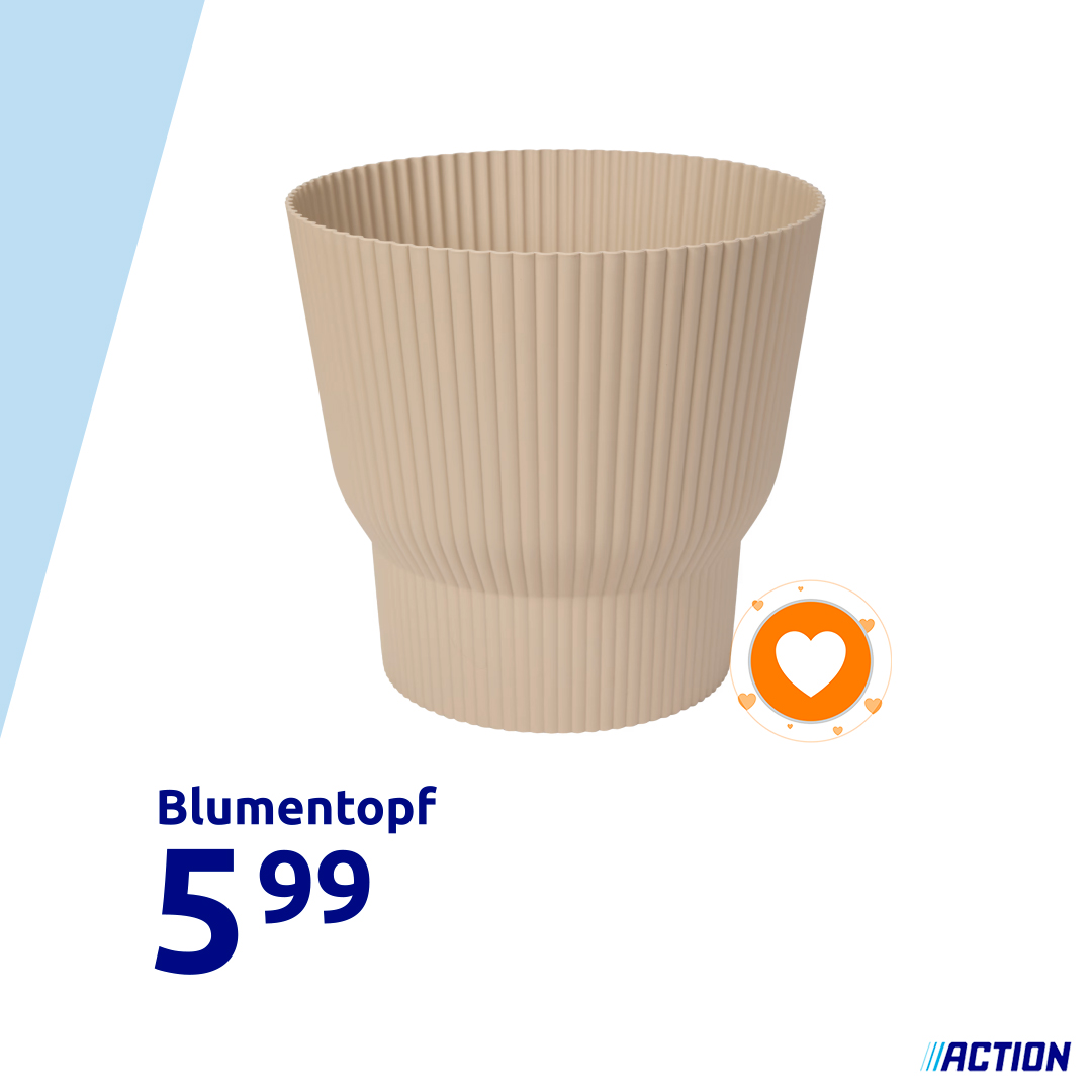 Der perfekte Topf, um deine Pflanze in Szene zu setzen! 🧑‍🌾 Er wird aus 100 % recyceltem Kunststoff hergestellt und eignet sich für drinnen und draußen. Bei uns bekommst du ihn natürlich