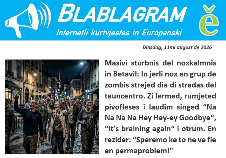 Cetri referenslingua: Interslavi So far, Ekumenski has been using