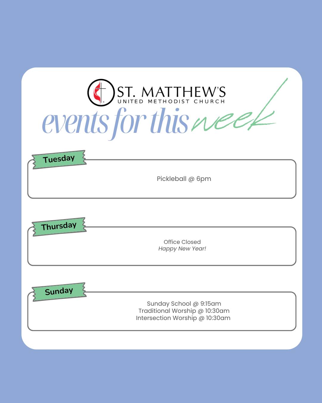 St. - This week at St. Matthew’s carries a quieter rhythm—and we’re ...