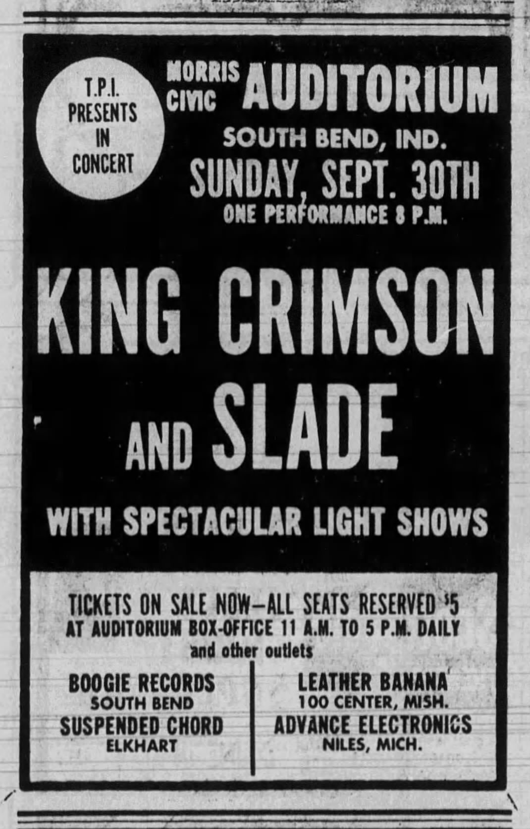On this date in 1973: The second date on their North American Fall