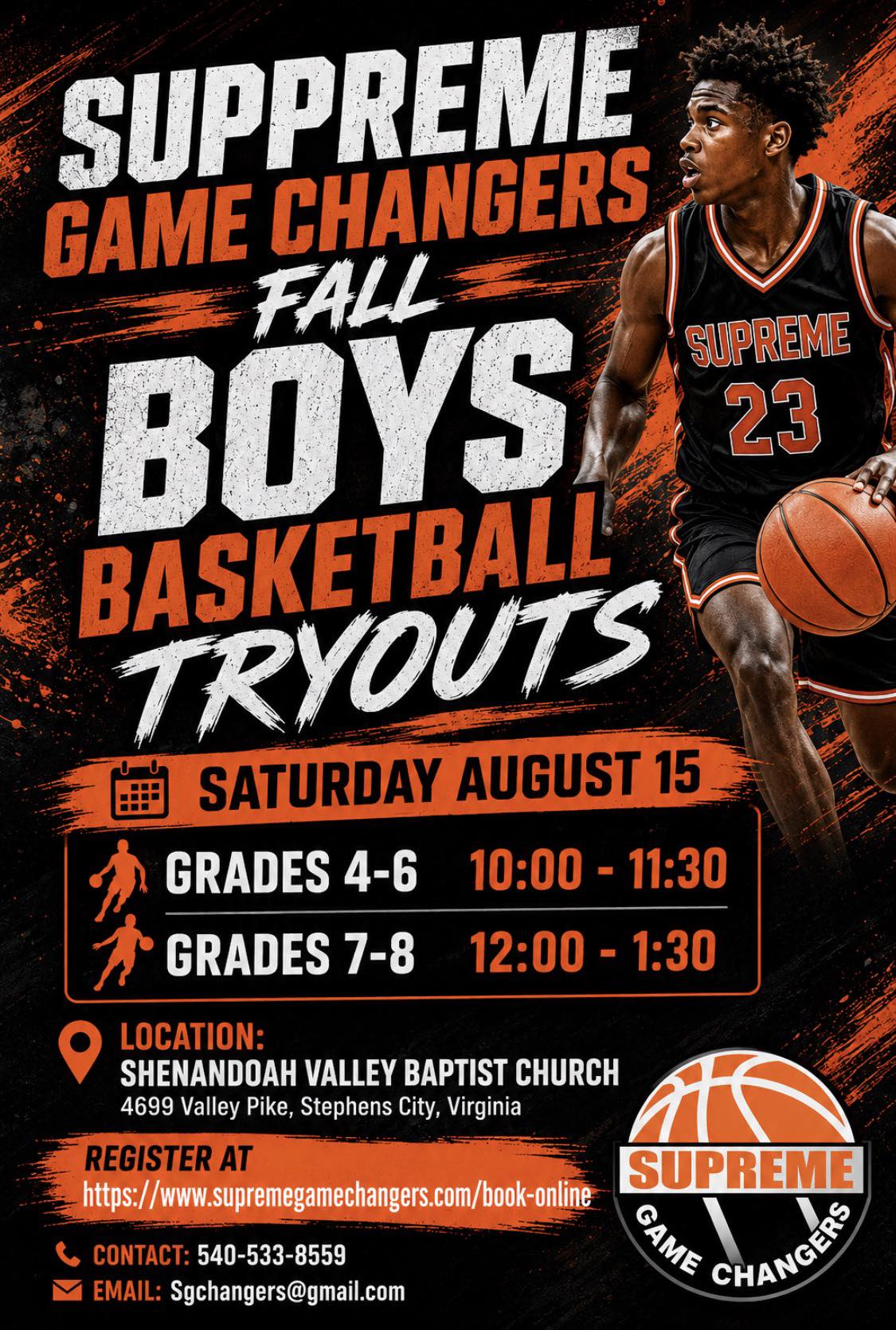Supreme Game Changers Scholastic Sports Academy | Stephens City VA