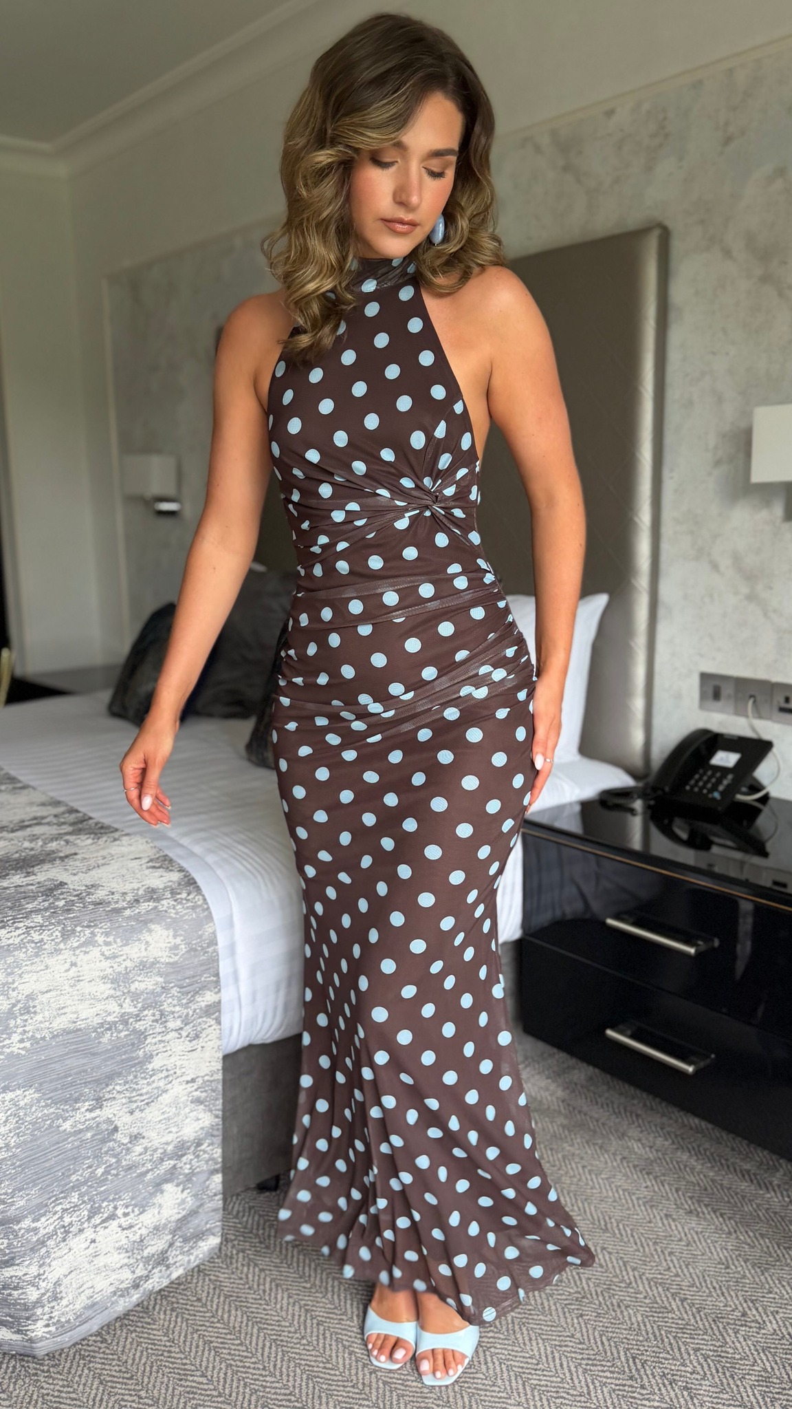 forever unique brown polka dot dress Make every entrance unforgettable in the Emmylou Maxi Dress—flattering, timeless, and perfect for twirling from garden parties to date nights. ✨👗💃 Shop Now: www.getthattrend.com/products/emmylou-brown-polka-dot-maxi- Size:US11