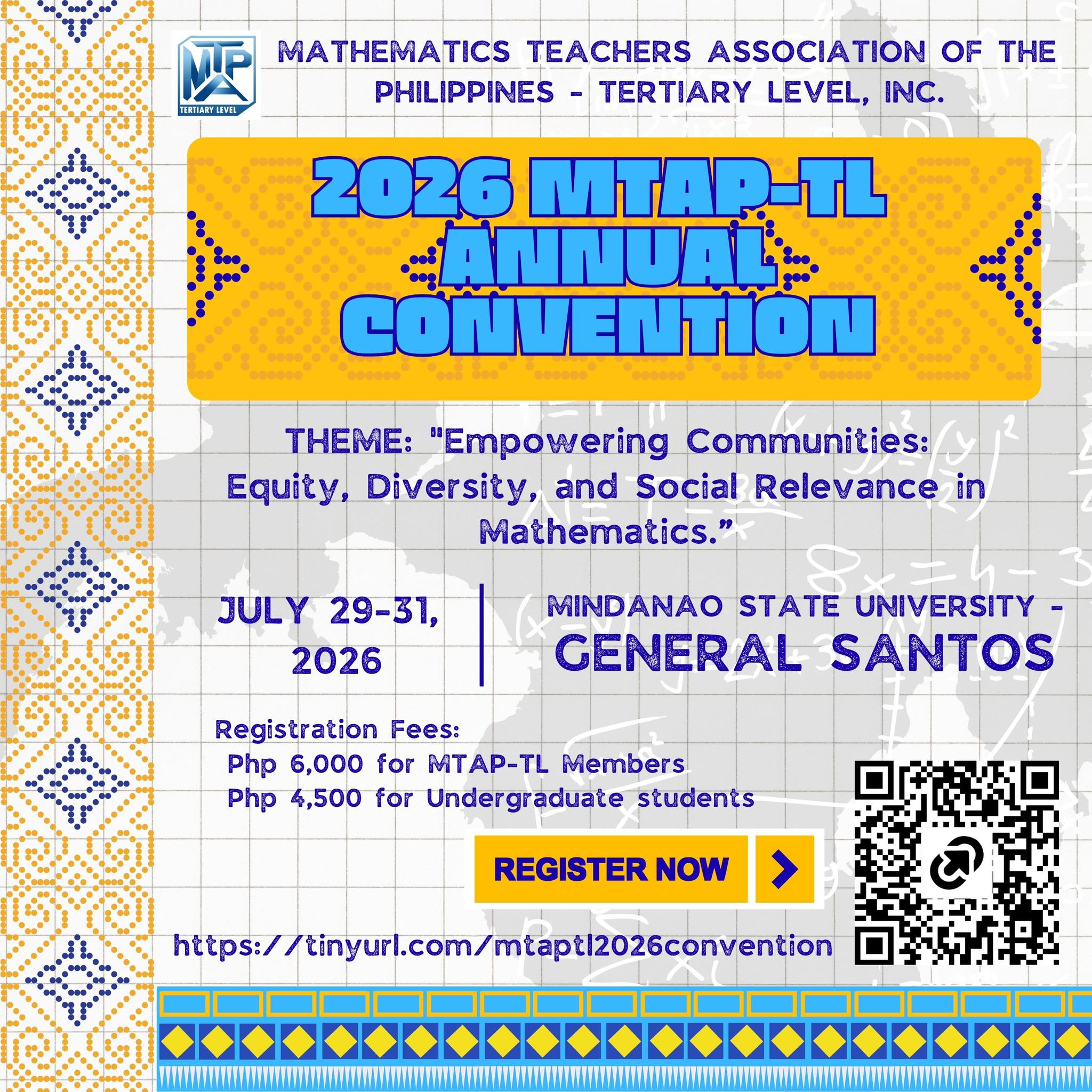 Mathematics - 📣 Join us at the 2026 MTAP-TL Annual Convention! 📣 The ...