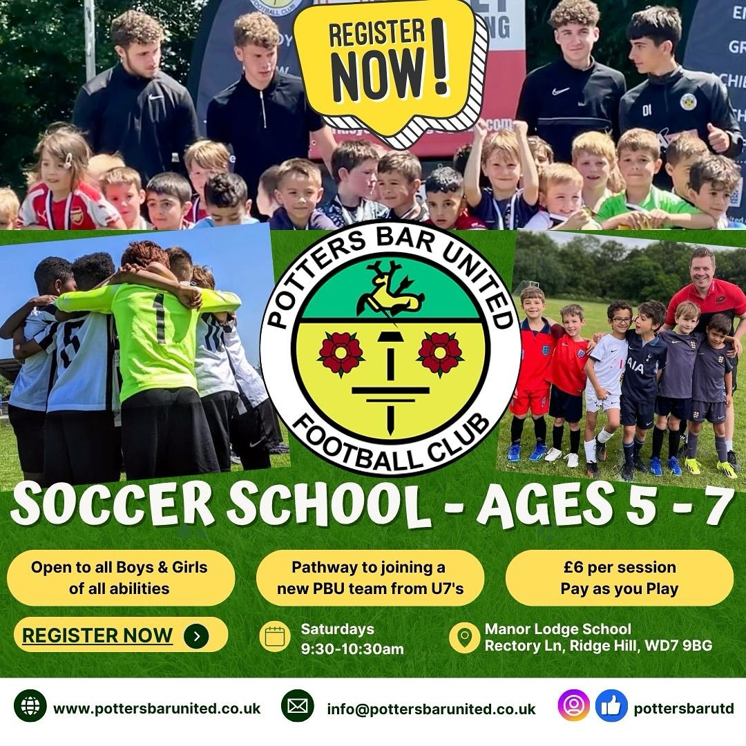 Calling all 5–7 year olds who... - Potters Bar United F.C | Facebook