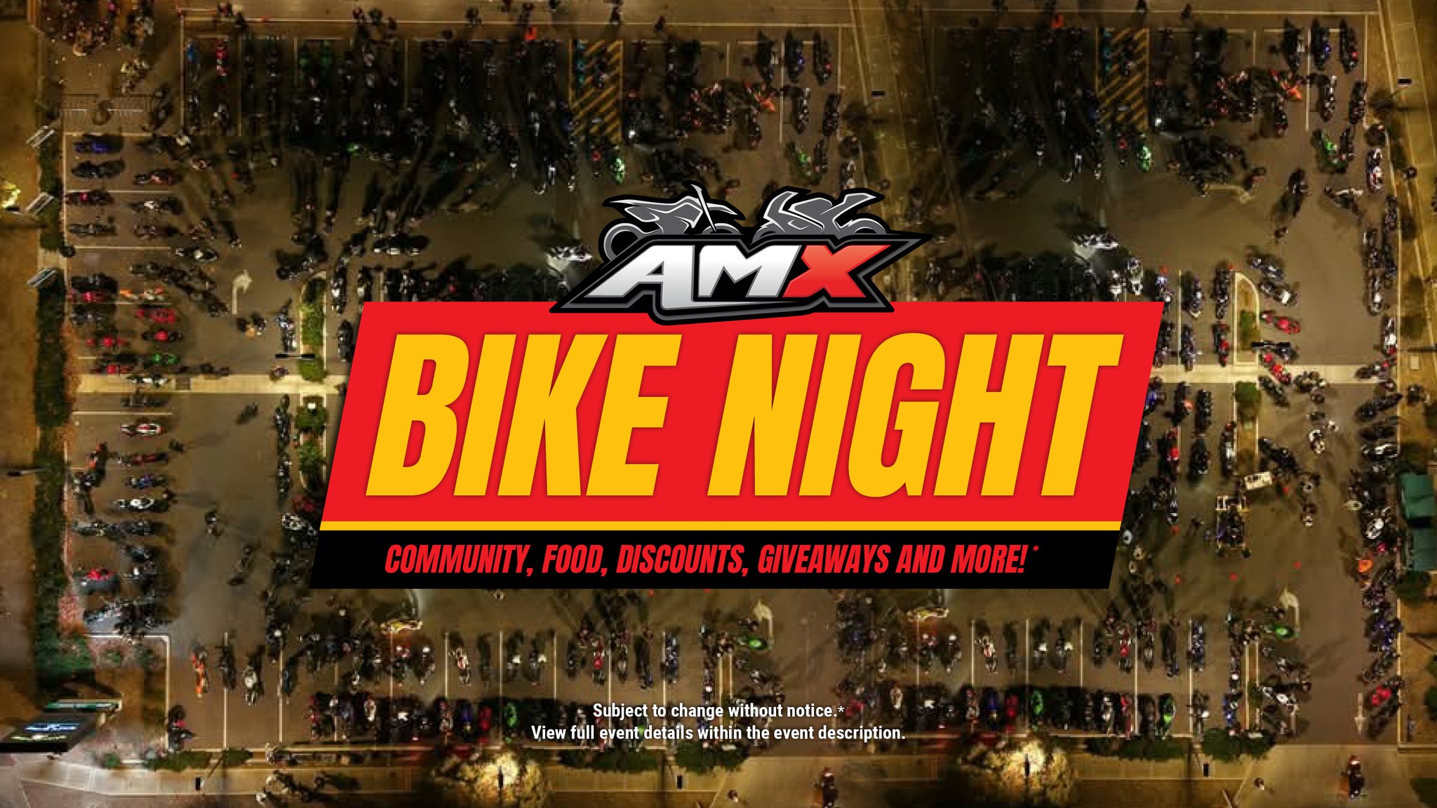 AMX Rockingham Bike Night - Thurs 1st Oct - 4-7pm