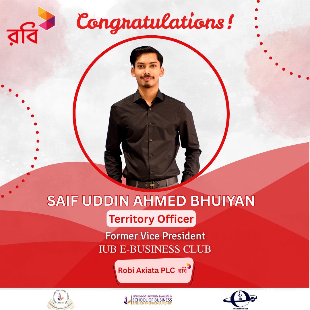 IUB - 𝑨 𝑷𝒓𝒐𝒖𝒅 𝑬𝑩𝑪 𝑴𝒐𝒎𝒆𝒏𝒕 We are proud to share that our 𝐅𝐨𝐫𝐦𝐞𝐫 𝐕𝐢𝐜𝐞 ...