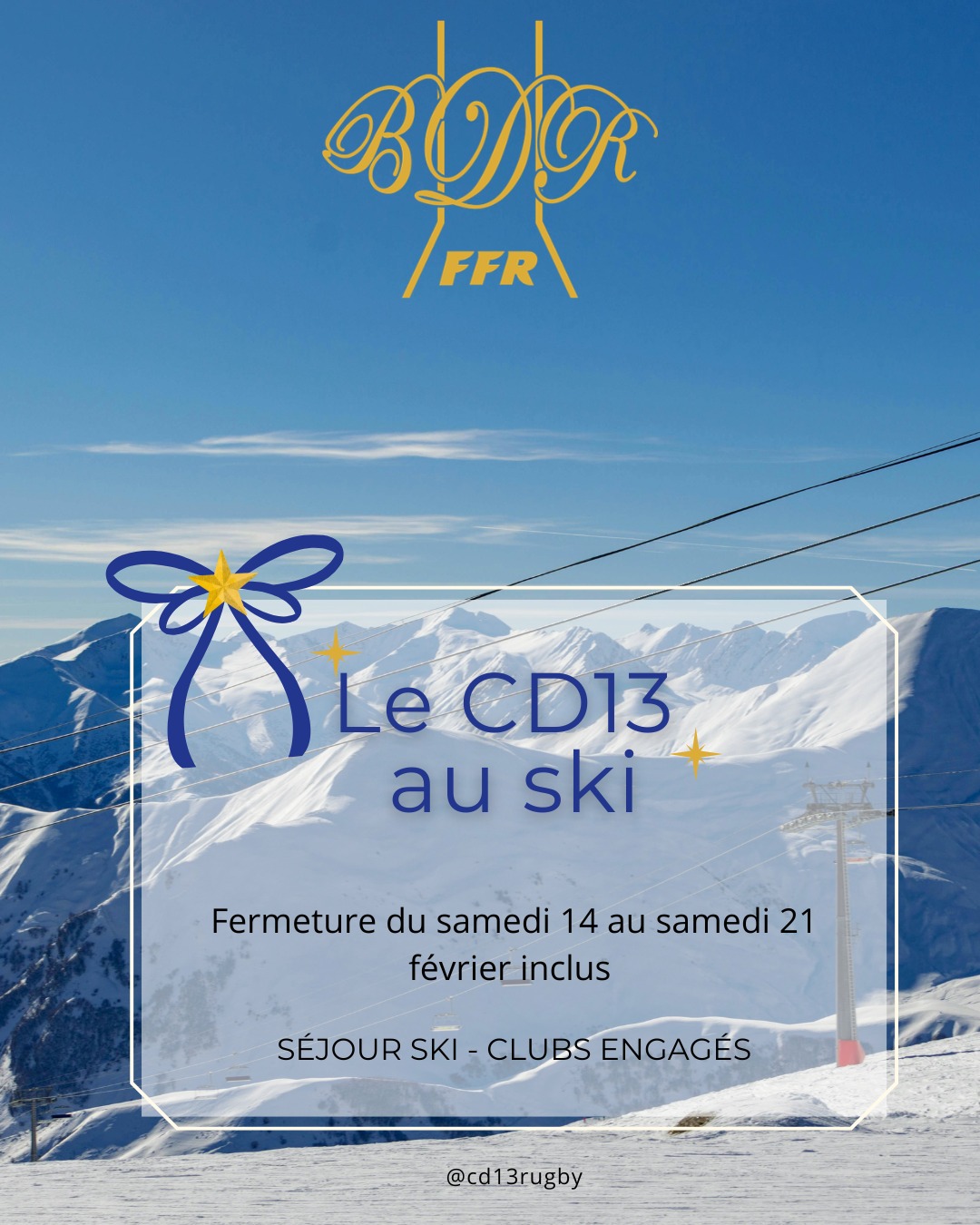 Comité - Le CD13 part au ski pour une semaine. ⛷️ Avec 14 enfants issus ...
