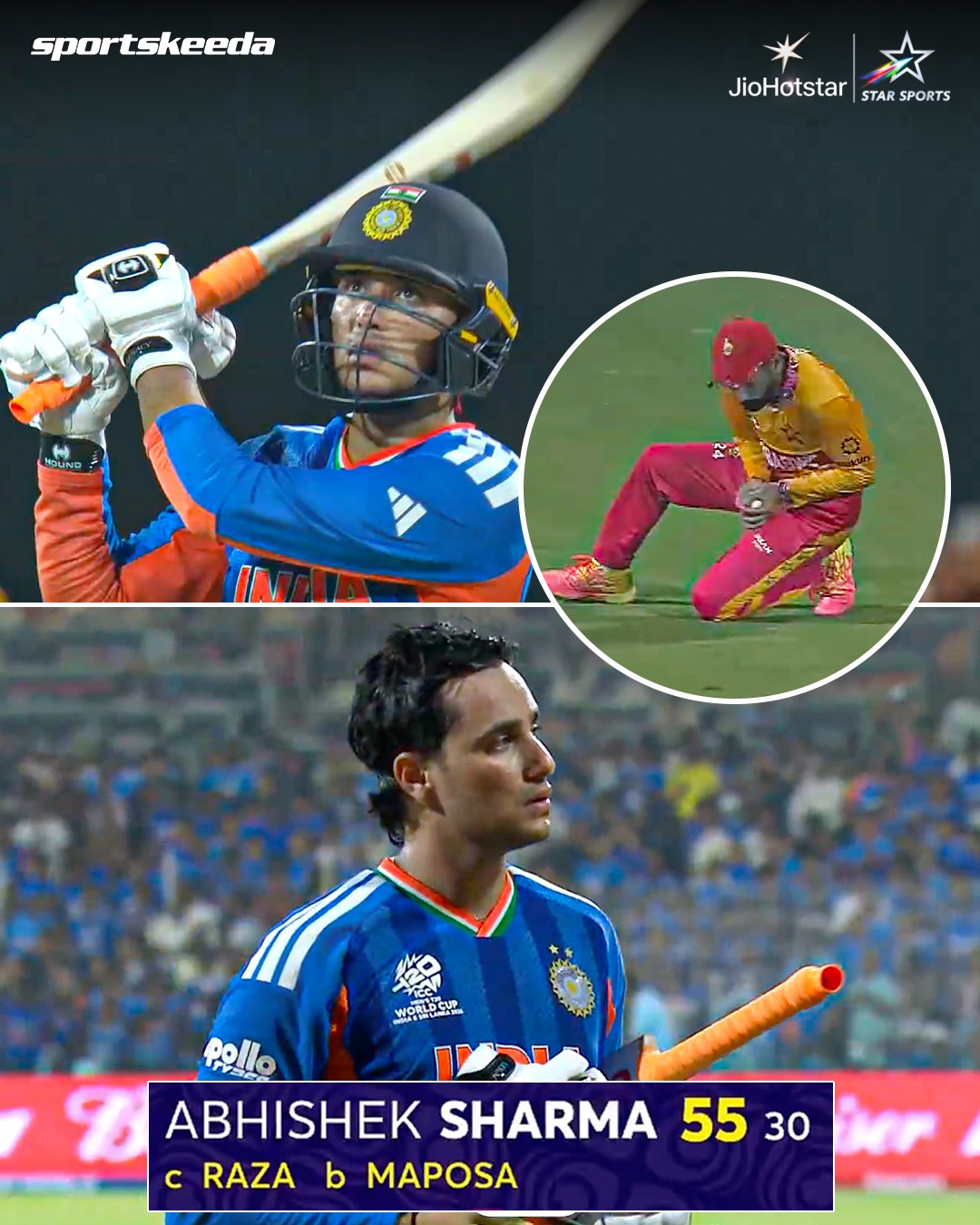 Sportskeeda - The end of a brilliant and much-needed knock — Abhishek ...