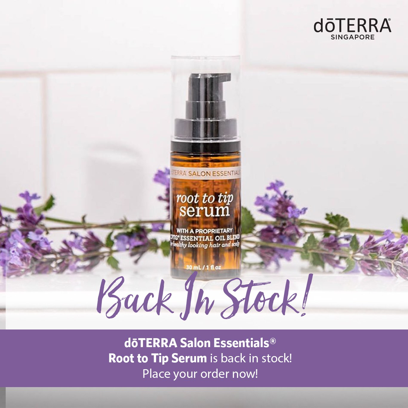 BACK IN STOCK! The doTERRA Salon Essentials Root To Tip Serum® is