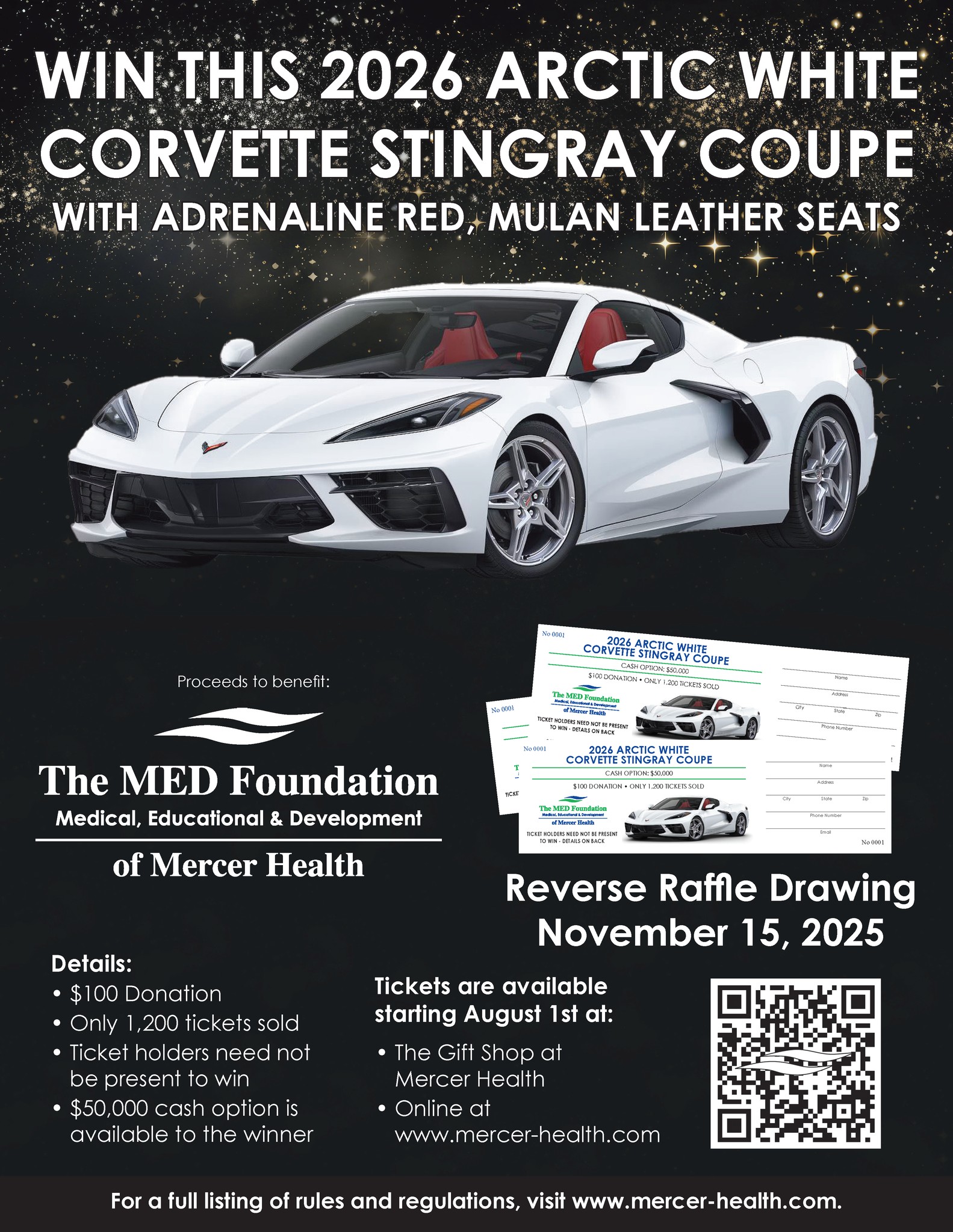 Mercer Health - Mark Your Calendars: Corvette Raffle... | Facebook