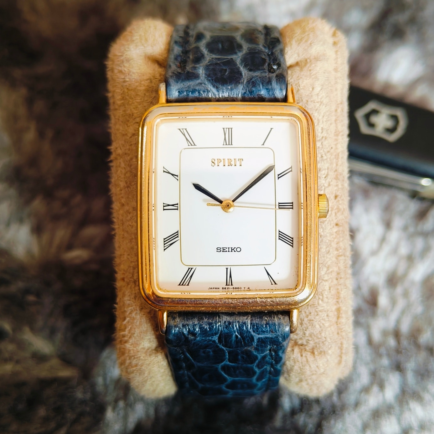 SEIKO 新品電池 極美品 腕時計 メンズ 5E21-5B50 希少 タンク SOLD 