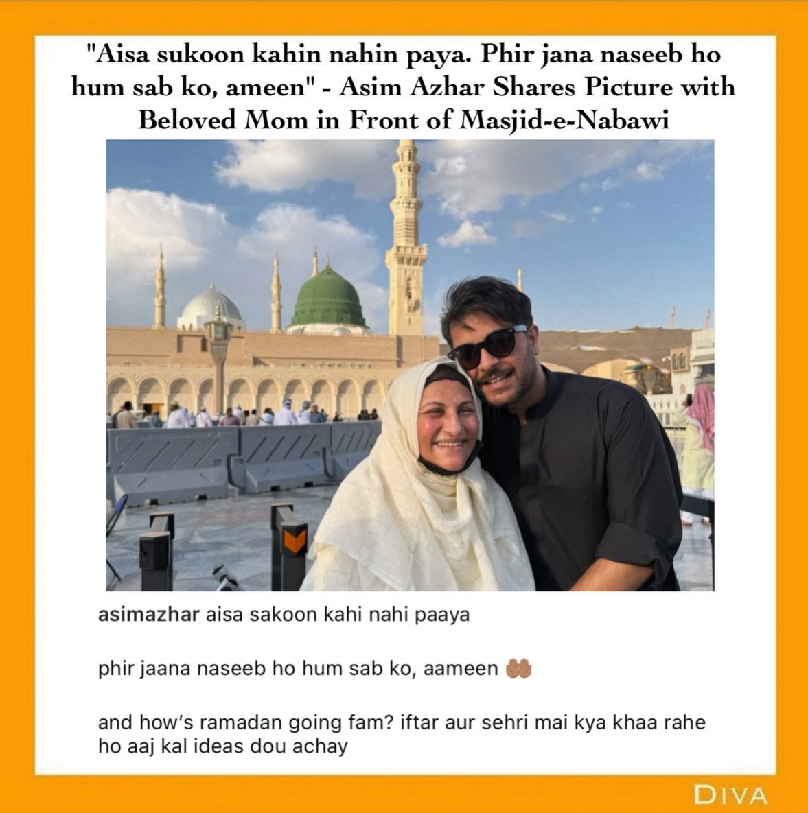 #DivaReports: #AsimAzhar shared a... - Diva Magazine Pakistan | Facebook