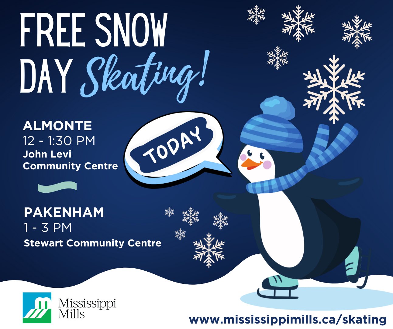 ️ Snow day fun! ⛸️ The Municipality... - Mississippi Mills | Facebook