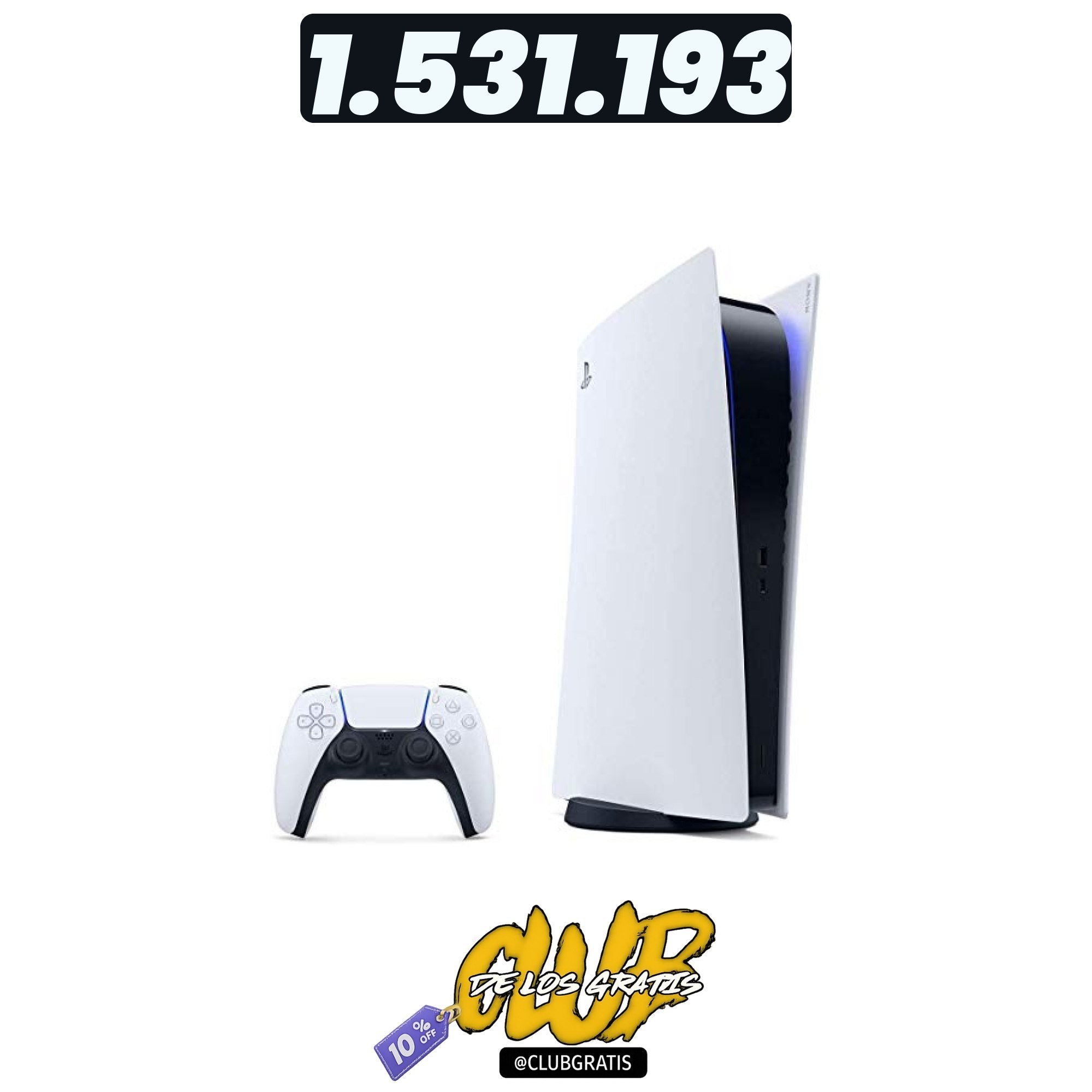 PS5（DigitalEdition）CFI-1100B01 🎮 PlayStation 5 Digital Edition — CFI-1100B01 ➡️ 💰 $1.531.193