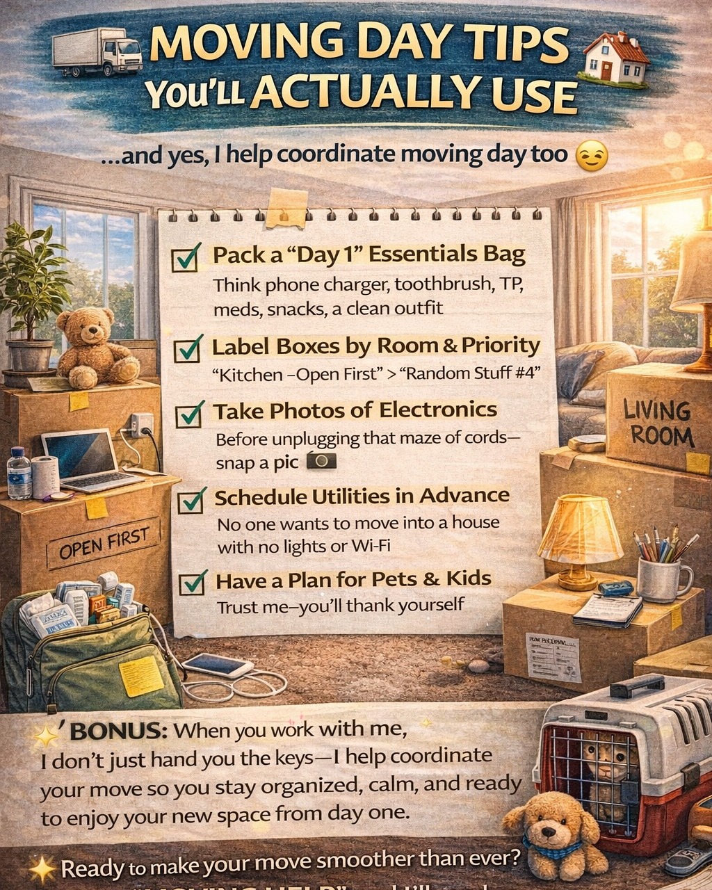 Steven - 🚚 MOVING DAY TIPS YOU’LL ACTUALLY USE 🏡 (…and yes, I help ...