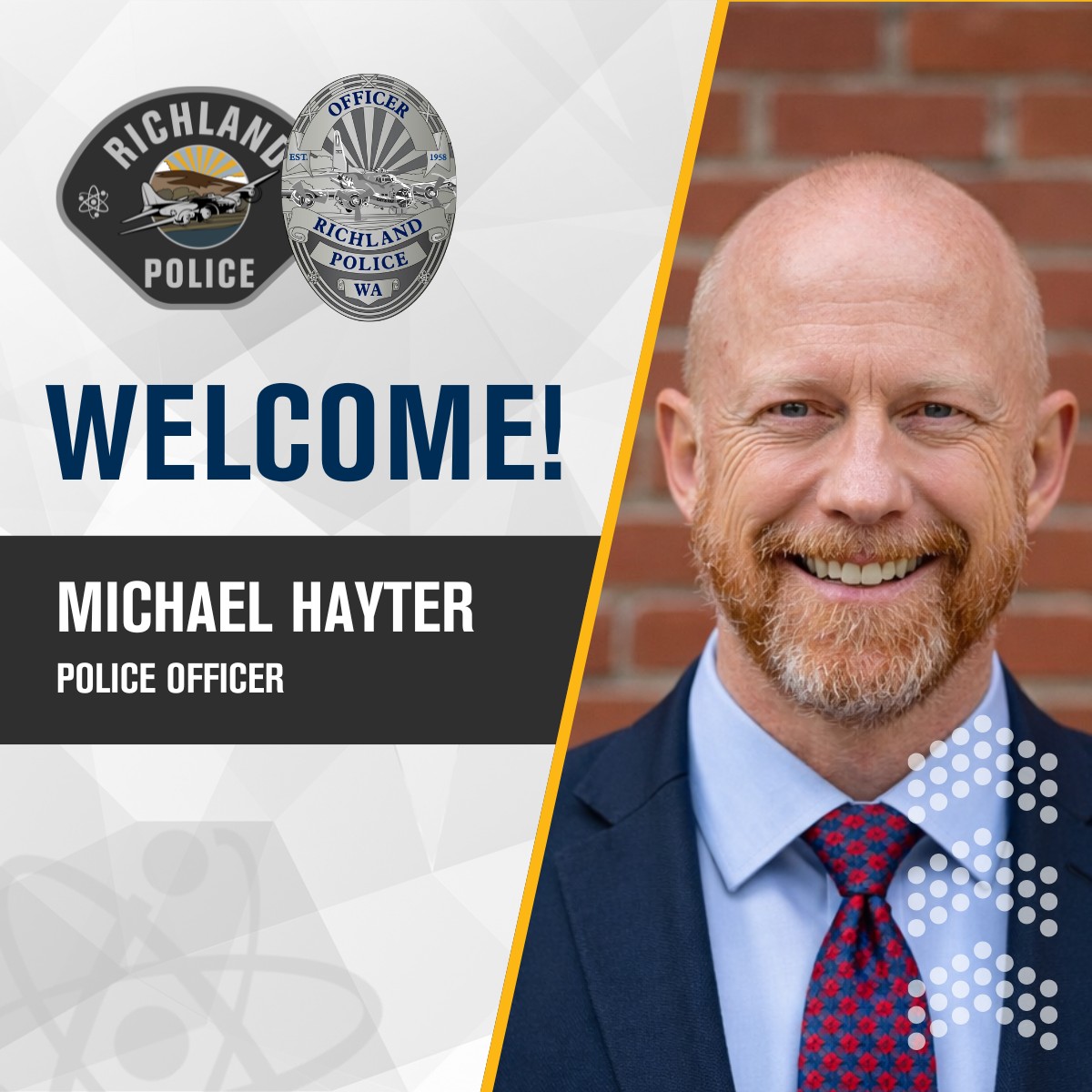 Richland - Please join us in welcoming back Officer Michael Hayter to ...