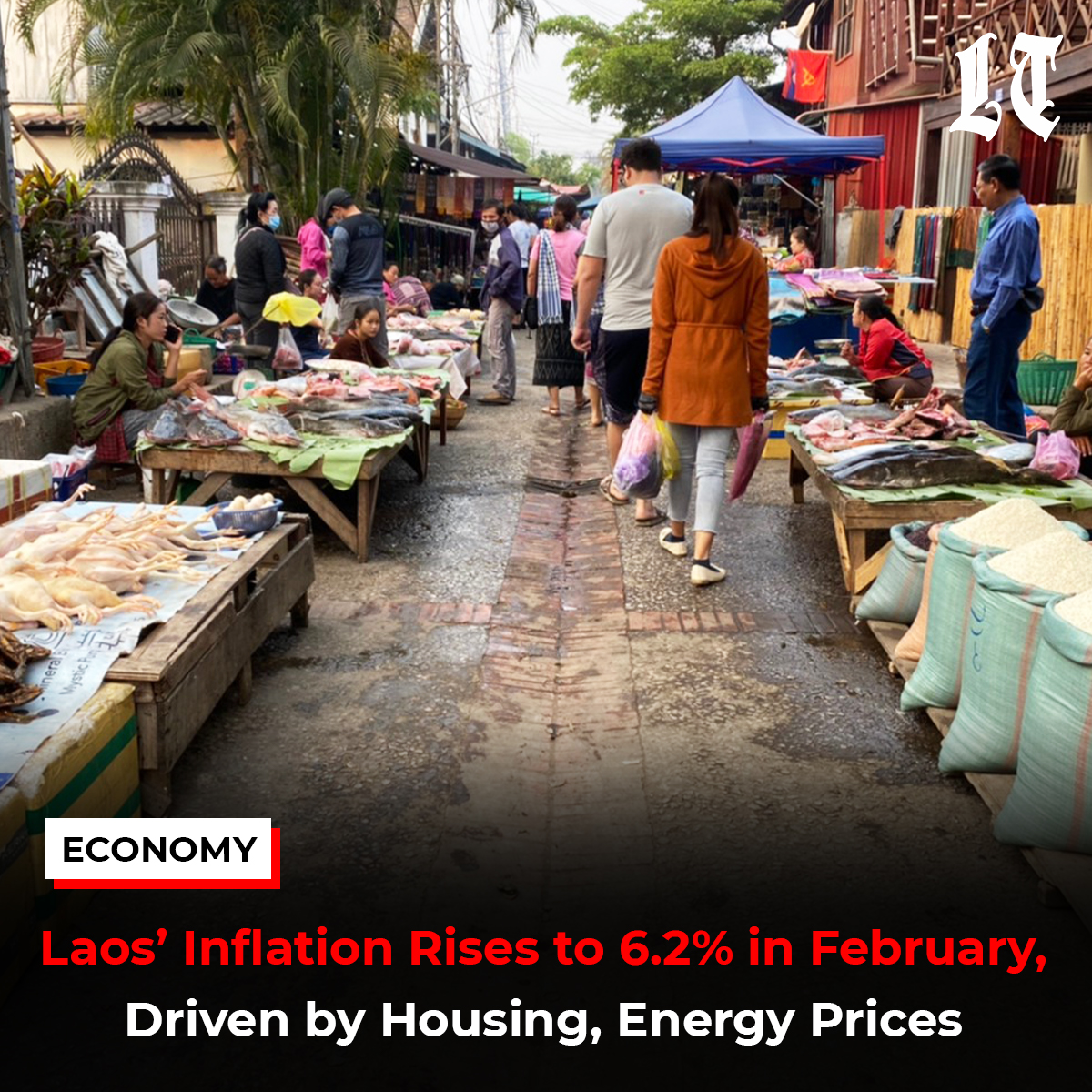 The Laotian - Laos’ inflation rate rose to 6.2 percent in February 2026 ...