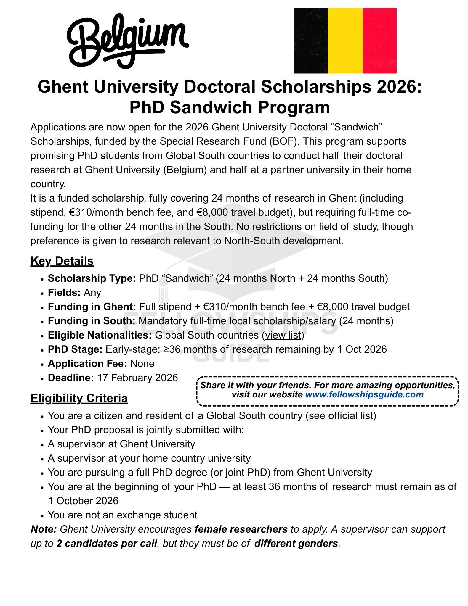 ETEA POINT - 🌍 Applications are NOW OPEN for the Ghent... | Facebook