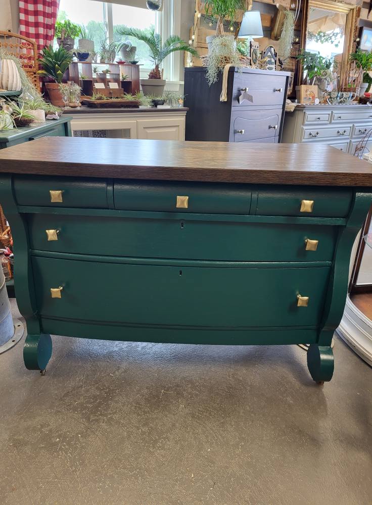forest green dresser Namesake Liberty 6-Drawer giving it a polished and clean look 5 Drawer Dresser, Tall Wood
