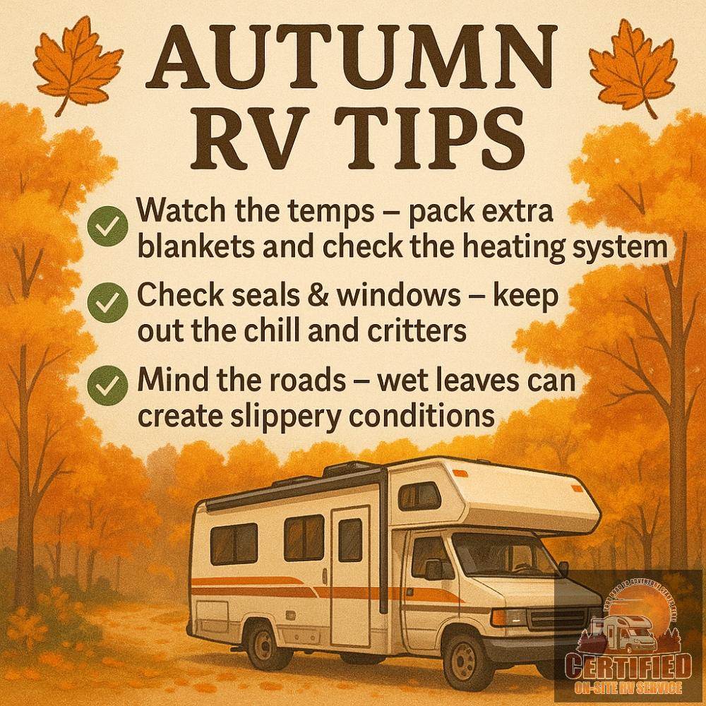🍂 Fall RV Tips for a Cozy... - Certified On-Site RV Service | Facebook
