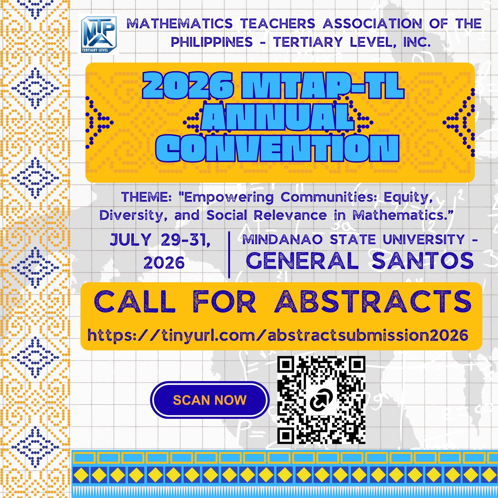 📣📐 CALL FOR ABSTRACTS | 2026 MTAP-TL Annual Convention 📐📣 Calling all ...