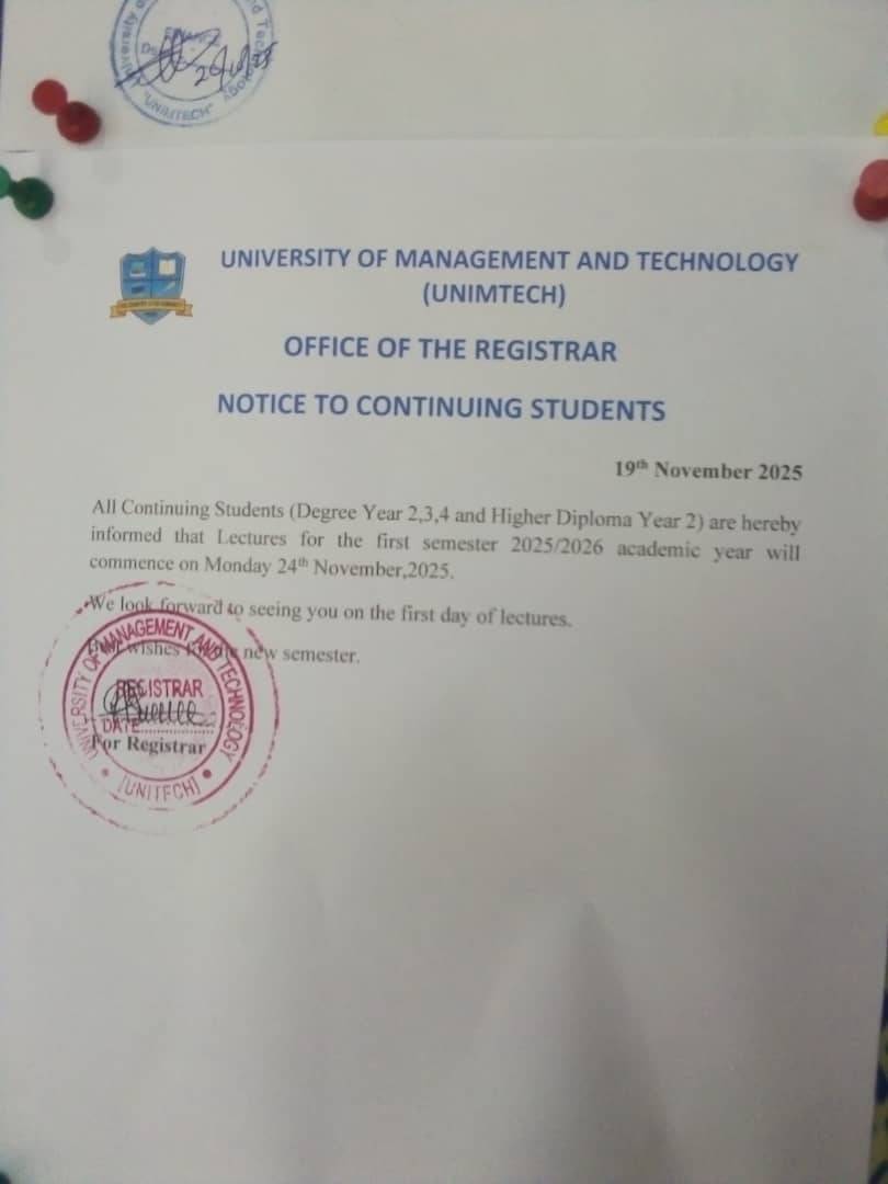 University of Management and Technology - Sierra Leone | Notice | Facebook