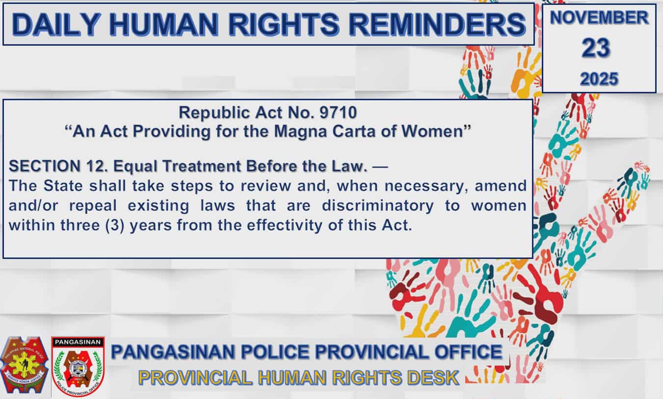 Daily Human Rights reminders for the... - Hrao Urdaneta Pnp | Facebook
