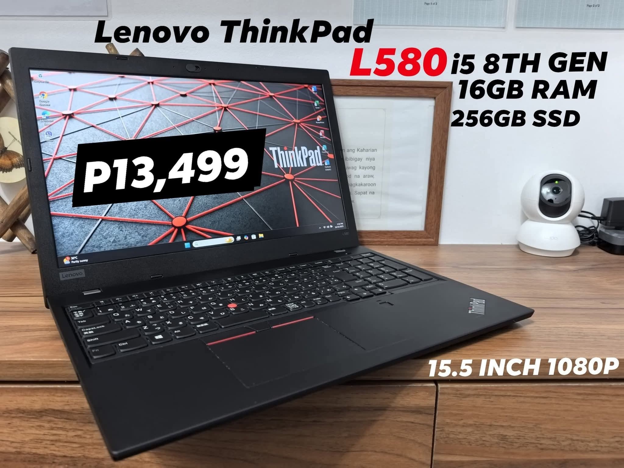 RCJ - Lenovo Thinkpad L580 i5-8250U 1.6/1.8GHZ 8TH GEN 8 CPU 16GB 
